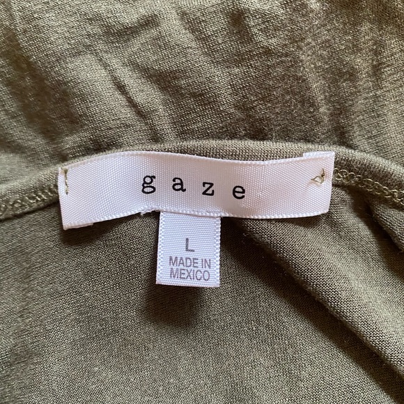 olive green v neck - Picture 3 of 5